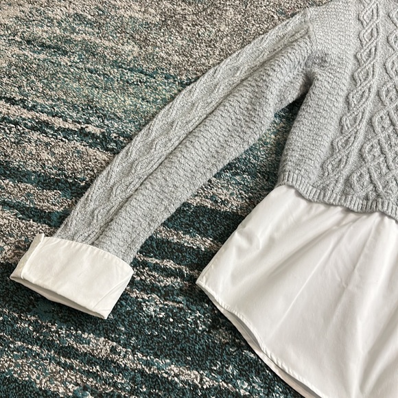 Anthropologie Maeve Women's Cable-Knit Layered Sweater - Picture 9 of 11